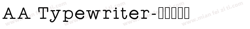 AA Typewriter字体转换